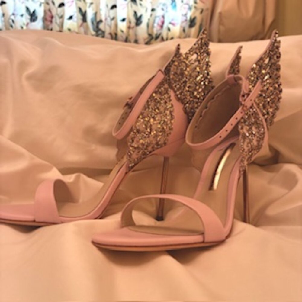 Angel Wing High Heel Sandals for a Wedding
